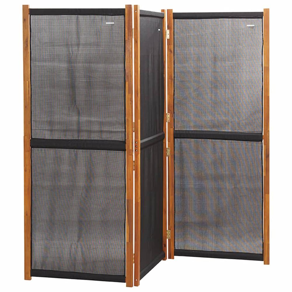 3-Panel Room Divider Black 82.7"x70.9"