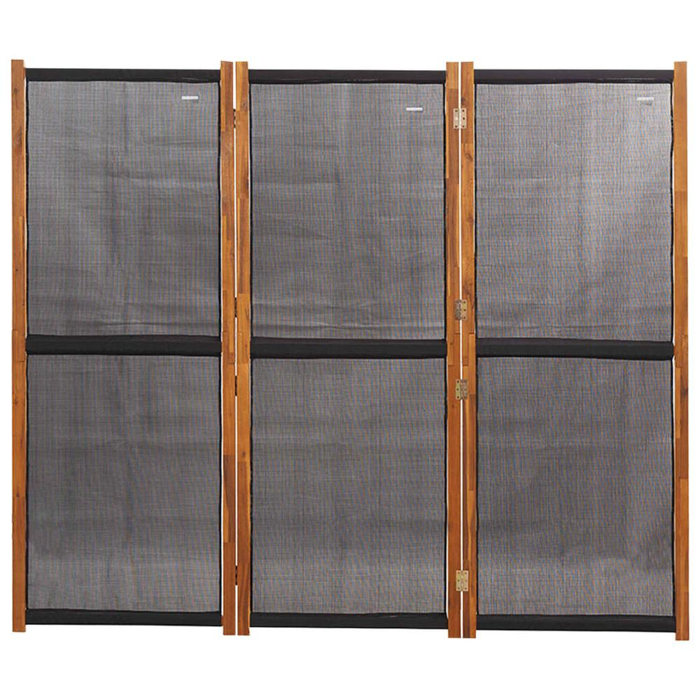 3-Panel Room Divider Black 82.7"x70.9"