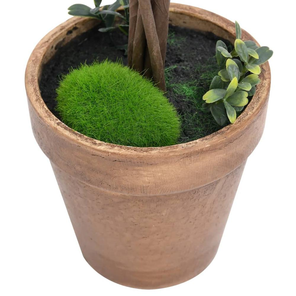 Artificial Boxwood Plants 2 pcs with Pots Ball Shaped Green 22"