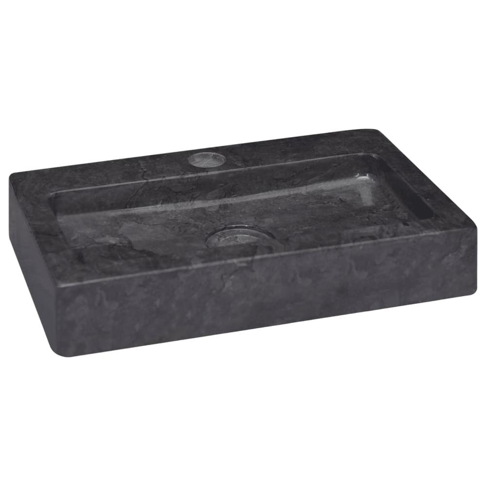 Wall-mounted Sink Black 15"x9.4"x2.6" Marble