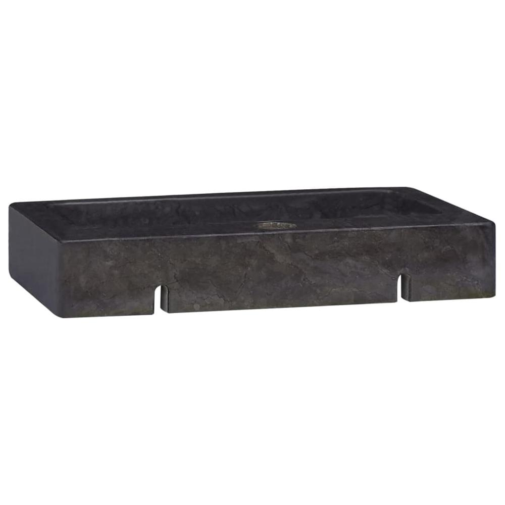 Wall-mounted Sink Black 15"x9.4"x2.6" Marble