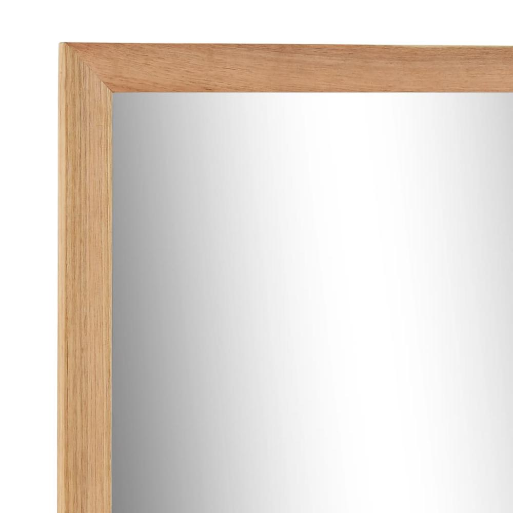 Bathroom Mirror 23.6"x4.7"x24.4" Solid Wood Walnut