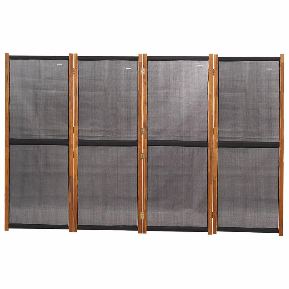 4-Panel Room Divider Black 110.2"x70.9"