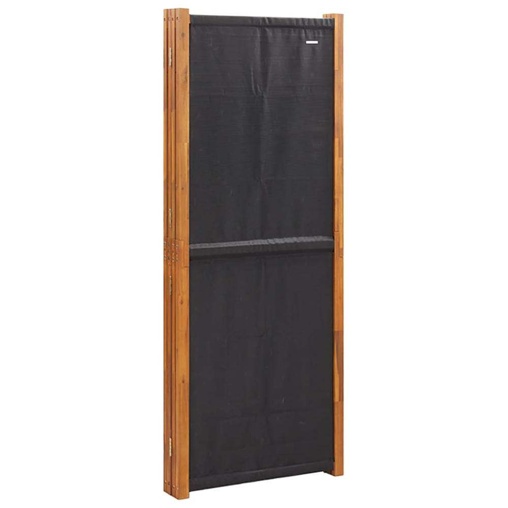 4-Panel Room Divider Black 110.2"x70.9"