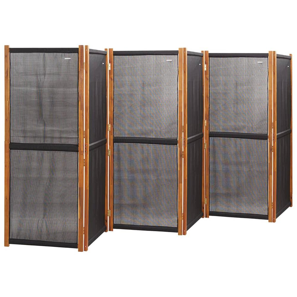 6-Panel Room Divider Black 165.4"x70.9"