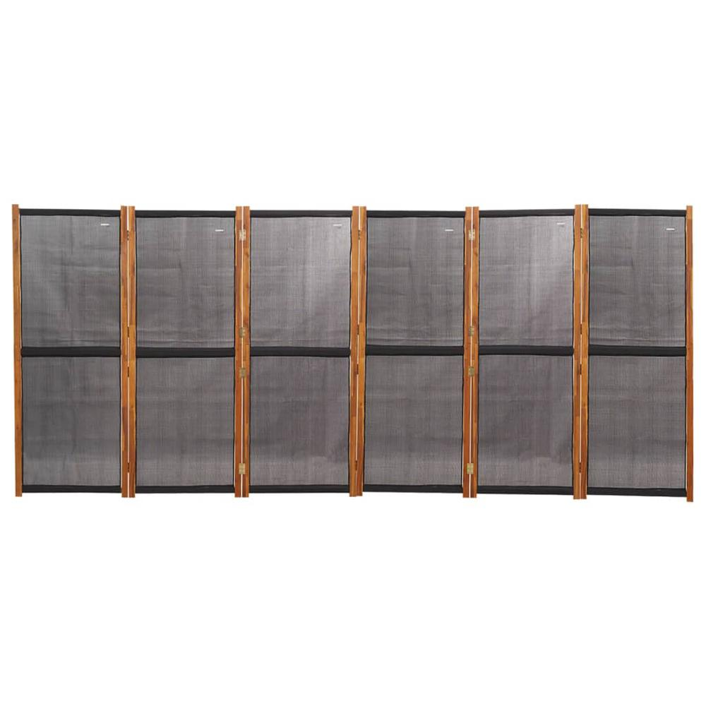 6-Panel Room Divider Black 165.4"x70.9"