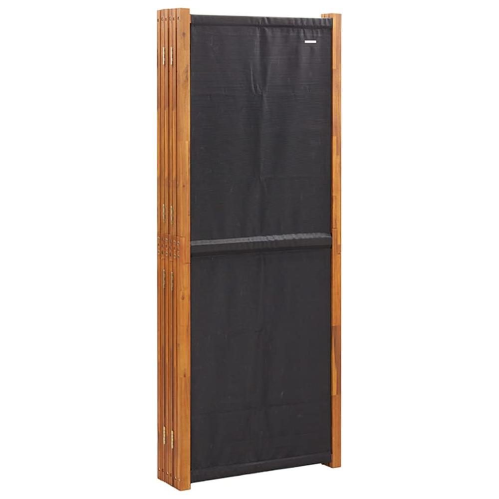 6-Panel Room Divider Black 165.4"x70.9"