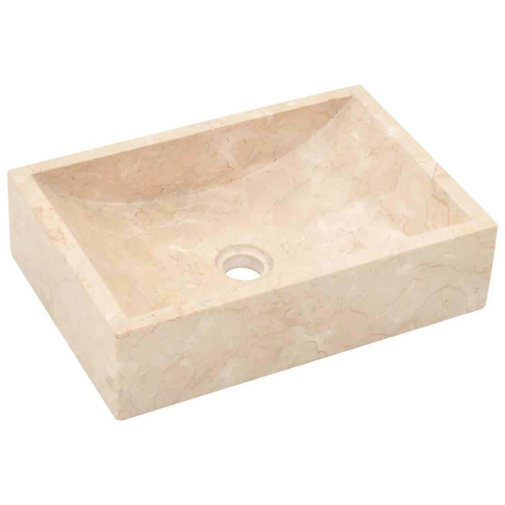 Sink 17.7"x11.8"x4.7" Marble High Gloss Cream