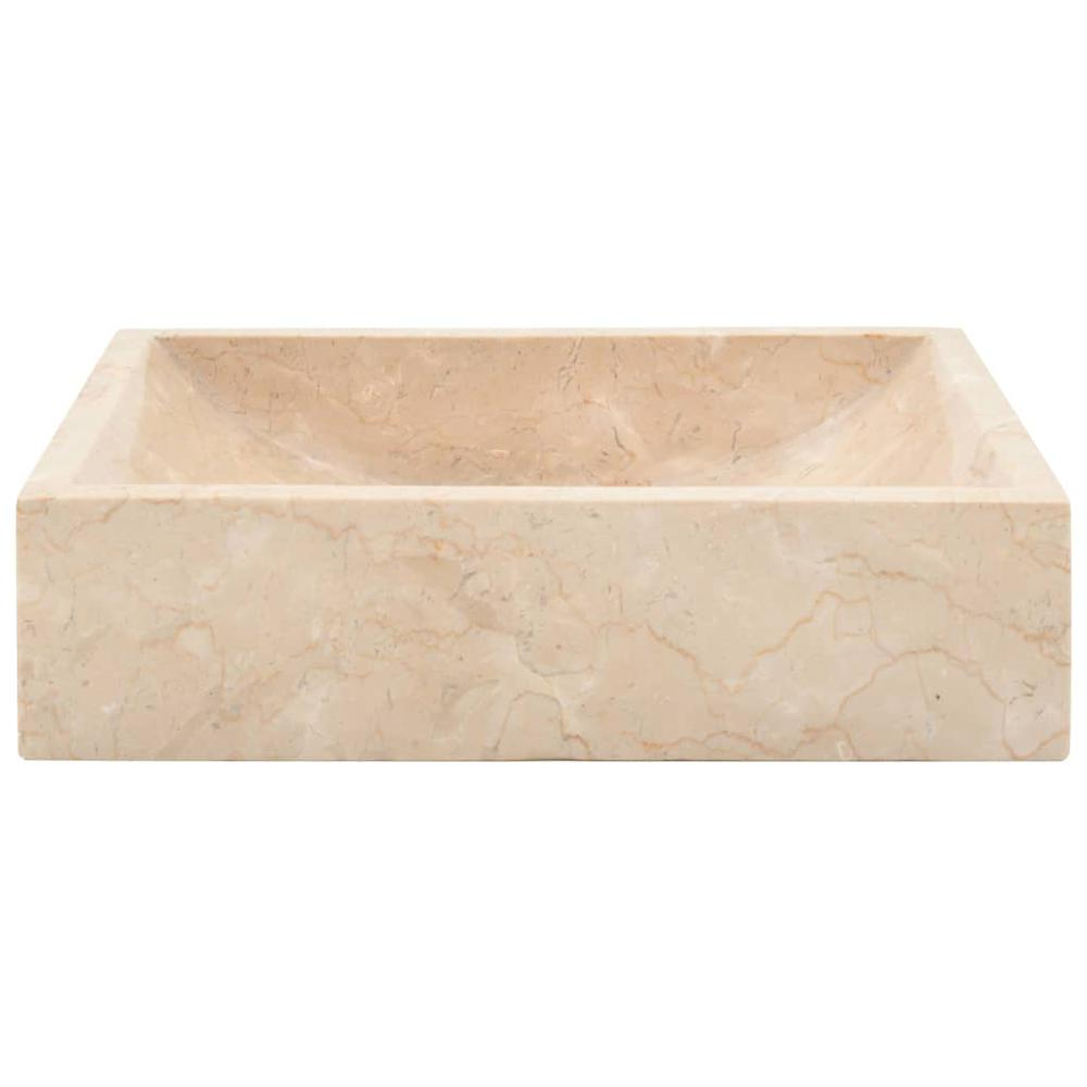 Sink 17.7"x11.8"x4.7" Marble High Gloss Cream