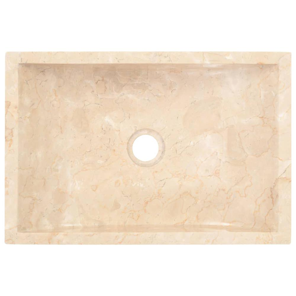 Sink 17.7"x11.8"x4.7" Marble High Gloss Cream