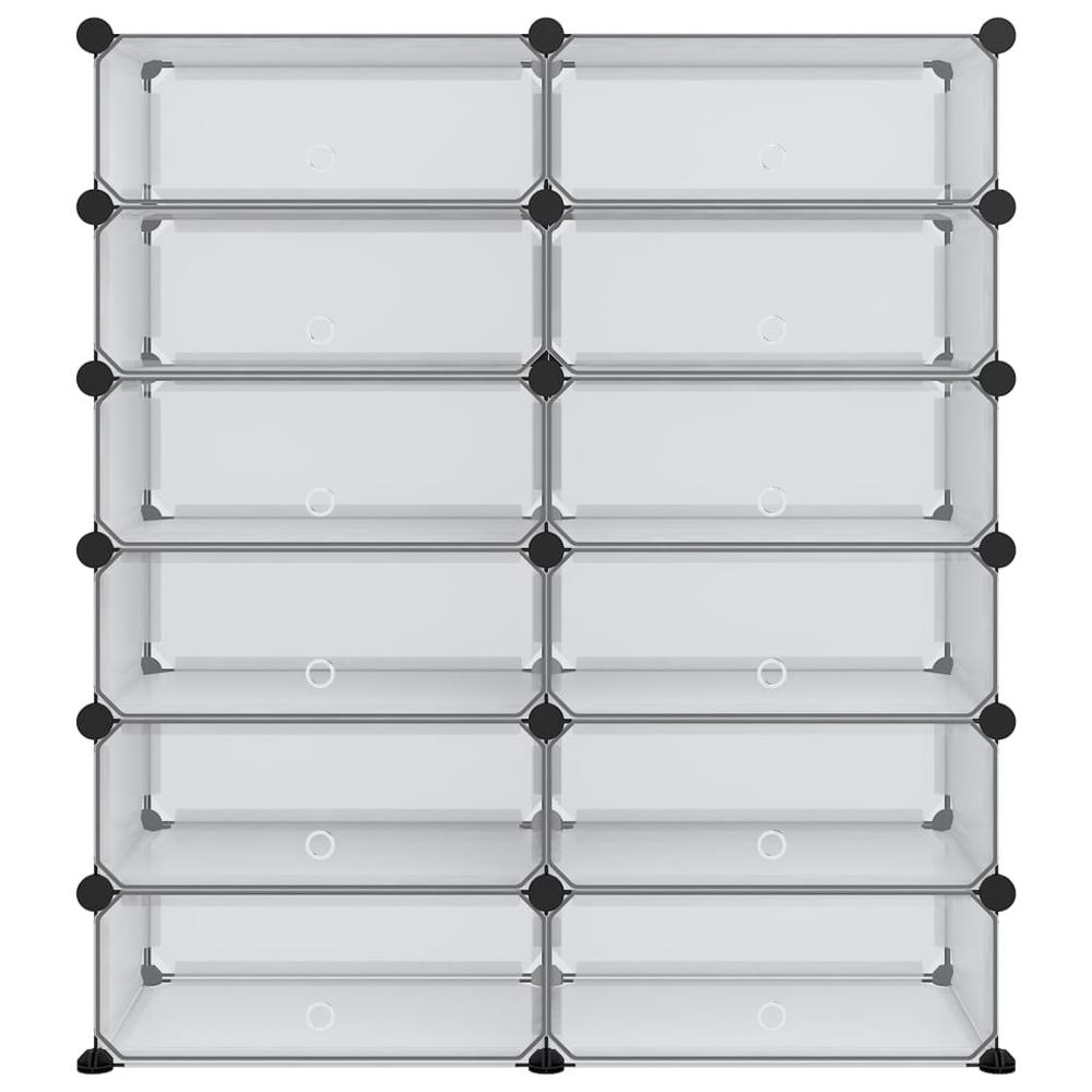 Shoe Rack Transparent 37.2"x14.4"x41.7" PP