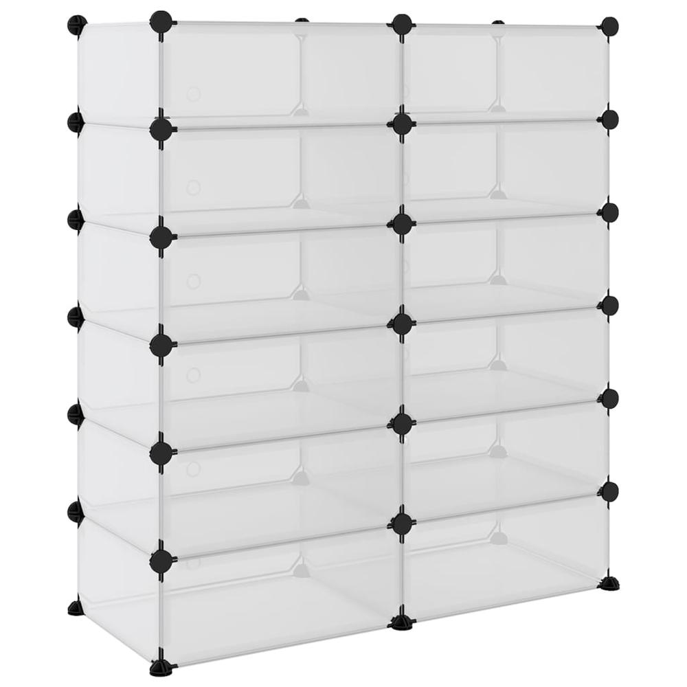 Shoe Rack Transparent 37.2"x14.4"x41.7" PP