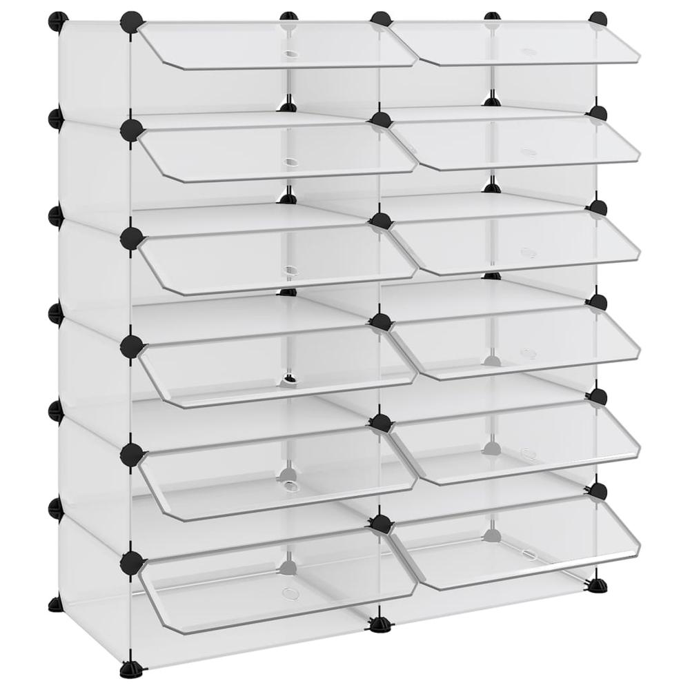 Shoe Rack Transparent 37.2"x14.4"x41.7" PP