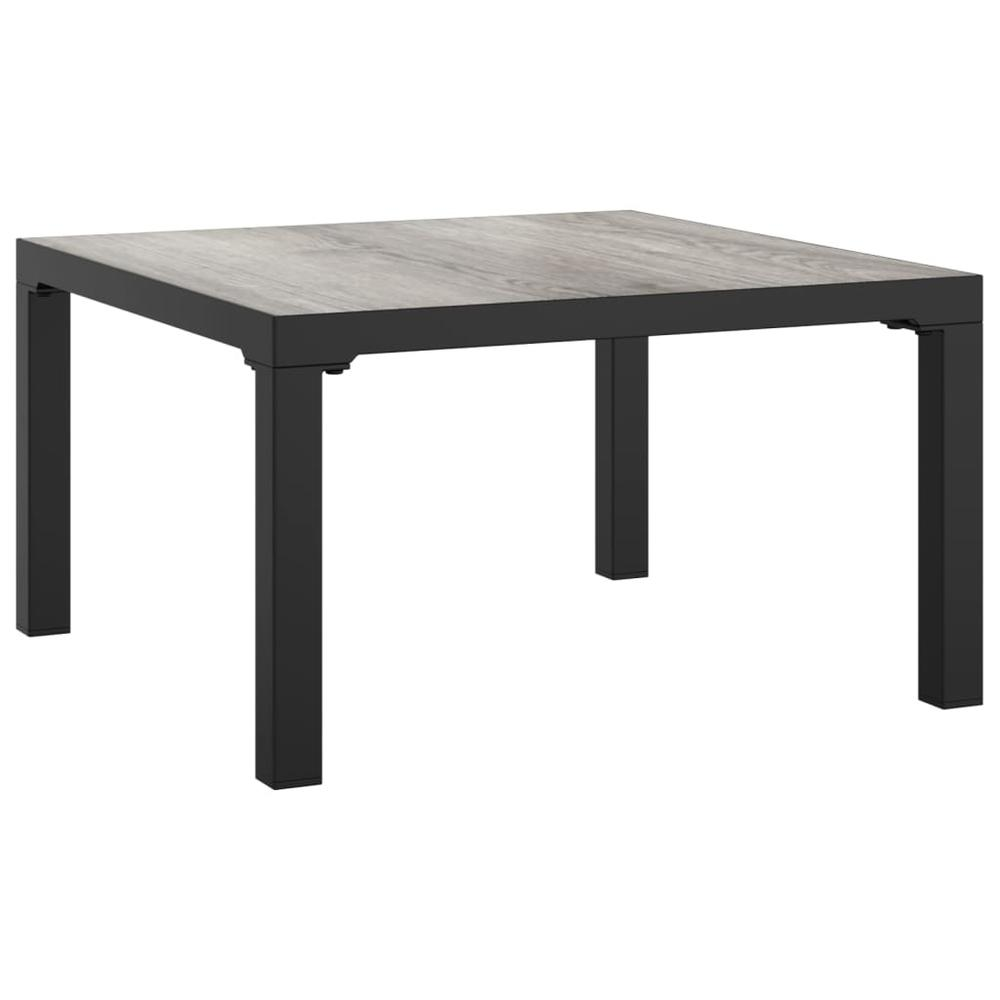 Patio Coffee Table Gray 21.7"x21.7"x12.2" DPC and Steel