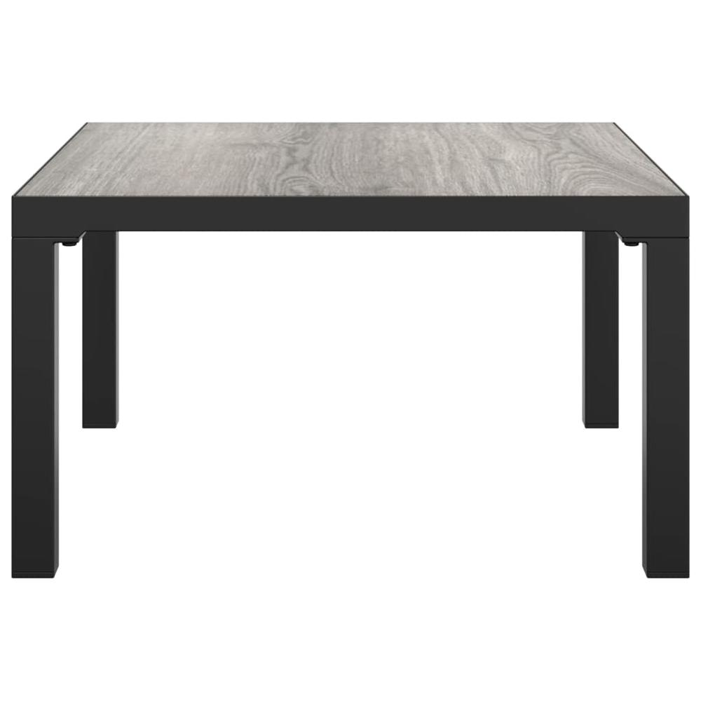 Patio Coffee Table Gray 21.7"x21.7"x12.2" DPC and Steel