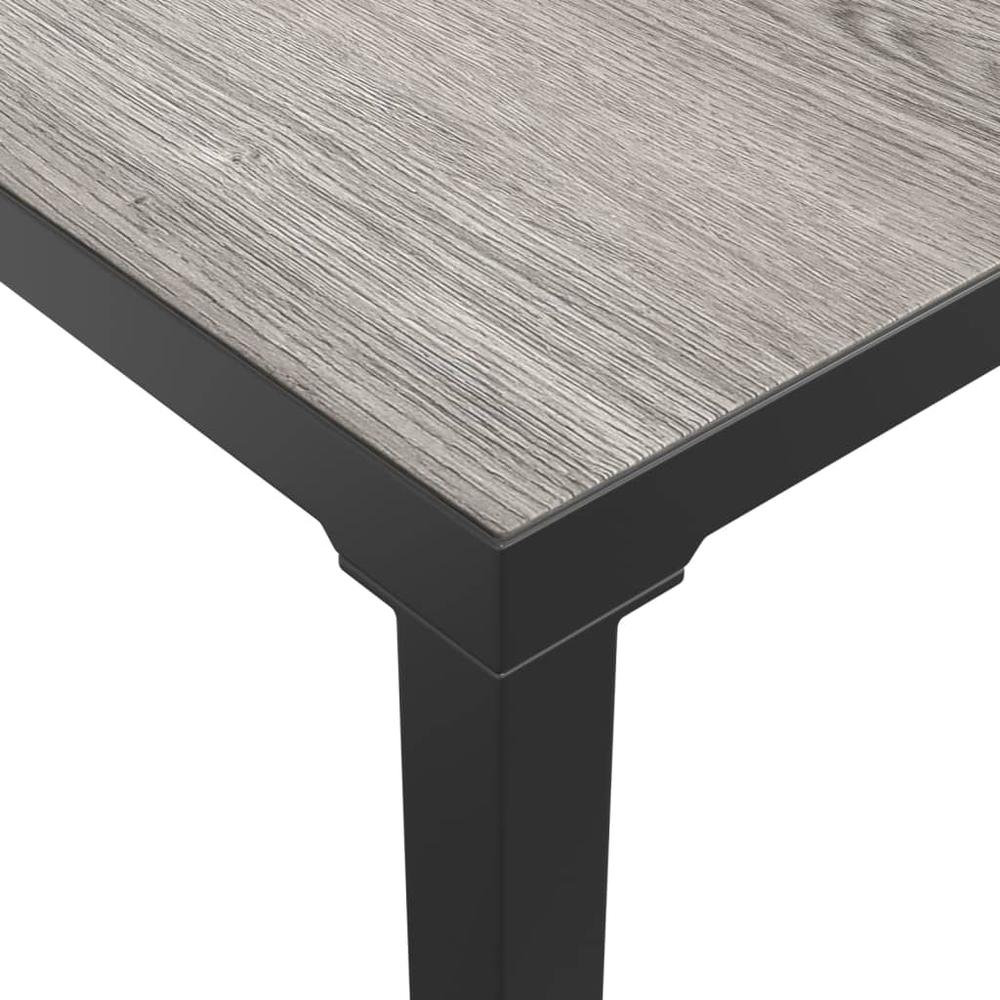 Patio Coffee Table Gray 21.7"x21.7"x12.2" DPC and Steel