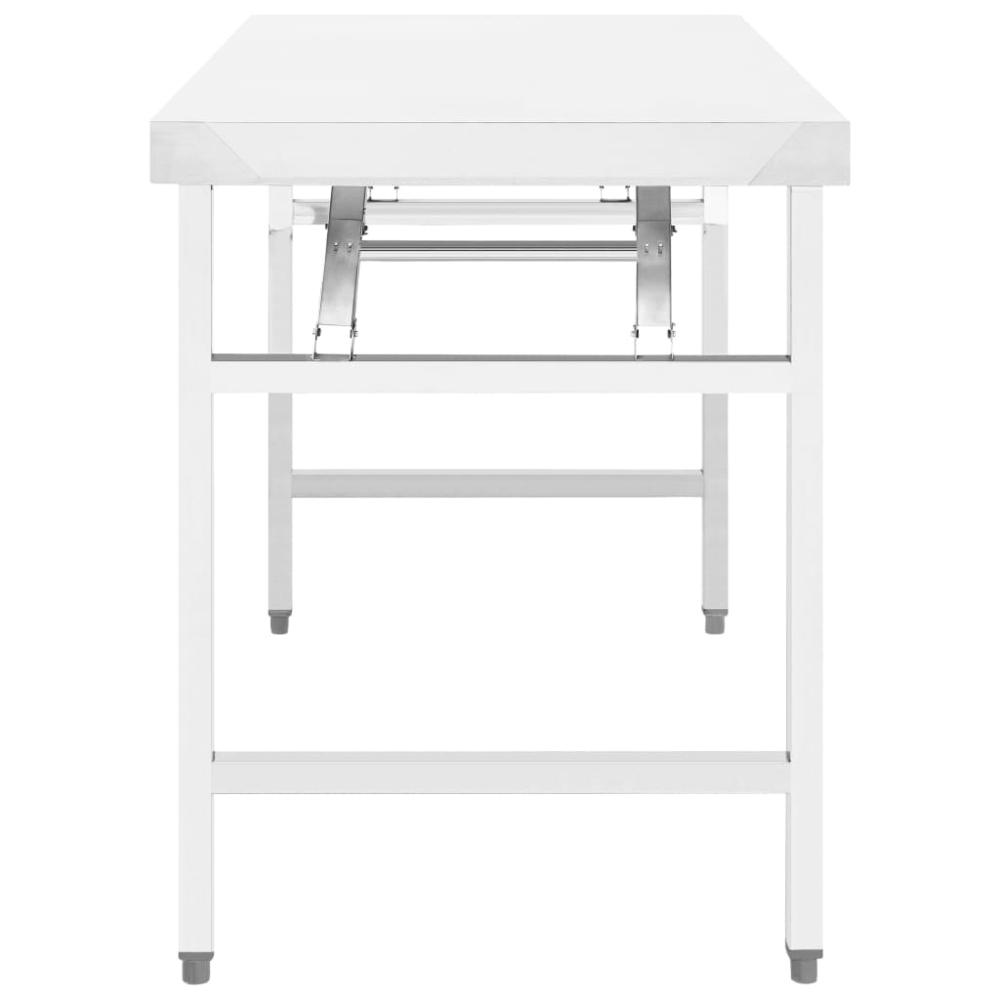 Kitchen Folding Work Table 34"x24"x32" Stainless Steel