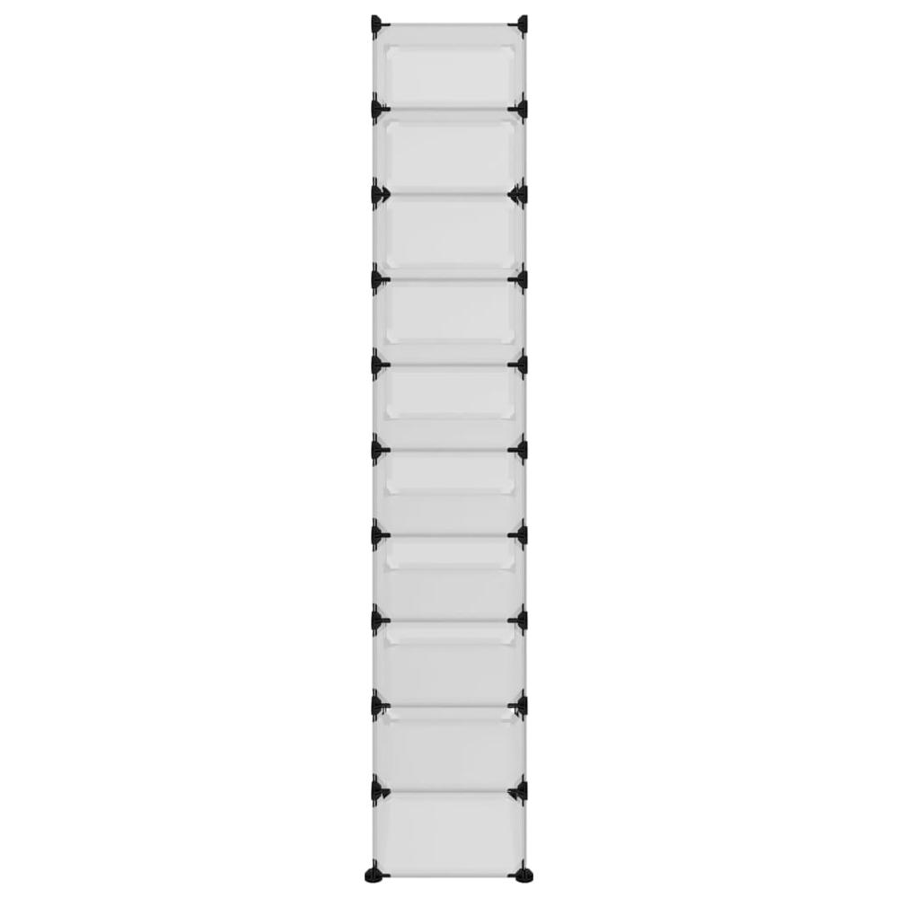 Shoe Rack Transparent 17.3"x12.6"x68.5" PP