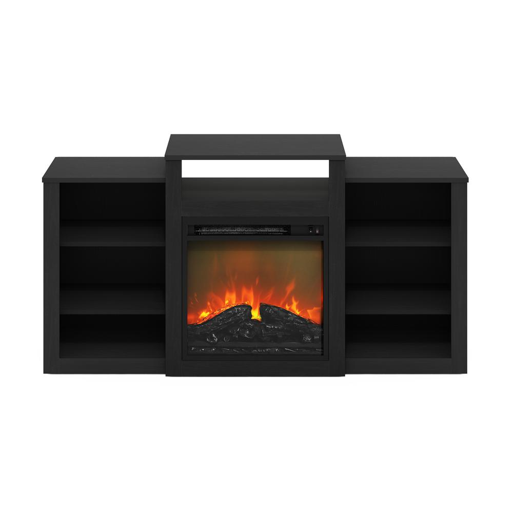 Jensen TV Stand with Electric Fireplace for TV up to 55", Americano