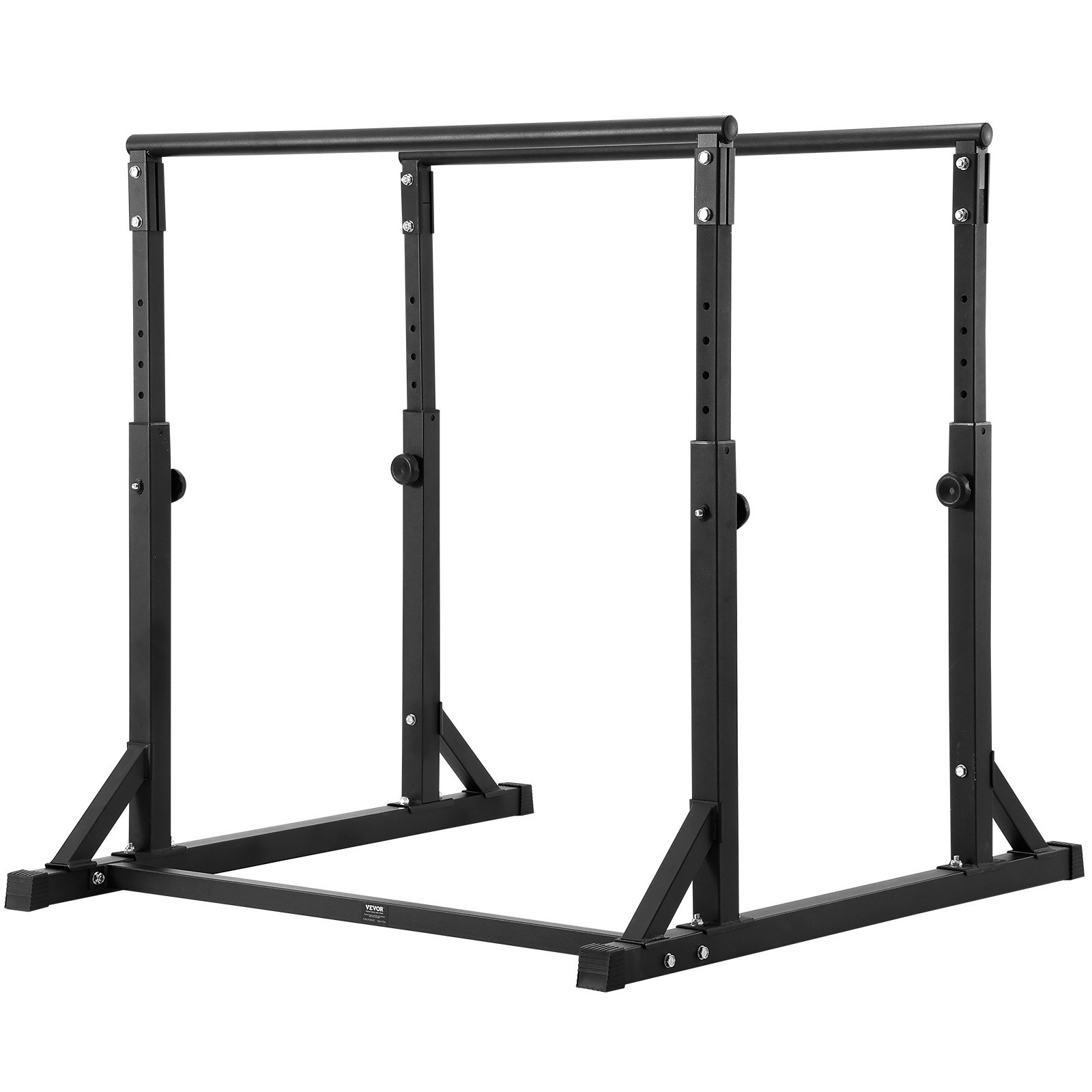 VEVOR Dip Bar, 800 lbs Capacity, Heave Duty Dip Stand Station with Adjustable Height, Fitness Workout Dip Bar Station Stabilizer Parallette Push Up Stand, Parallel Bars for Strength Training Home Gym