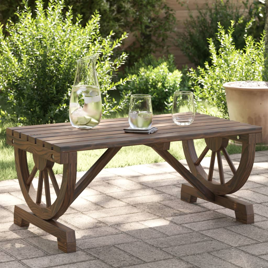 vidaXL Patio Coffee Table 35.4"x19.7"x15.7" Solid Wood Fir