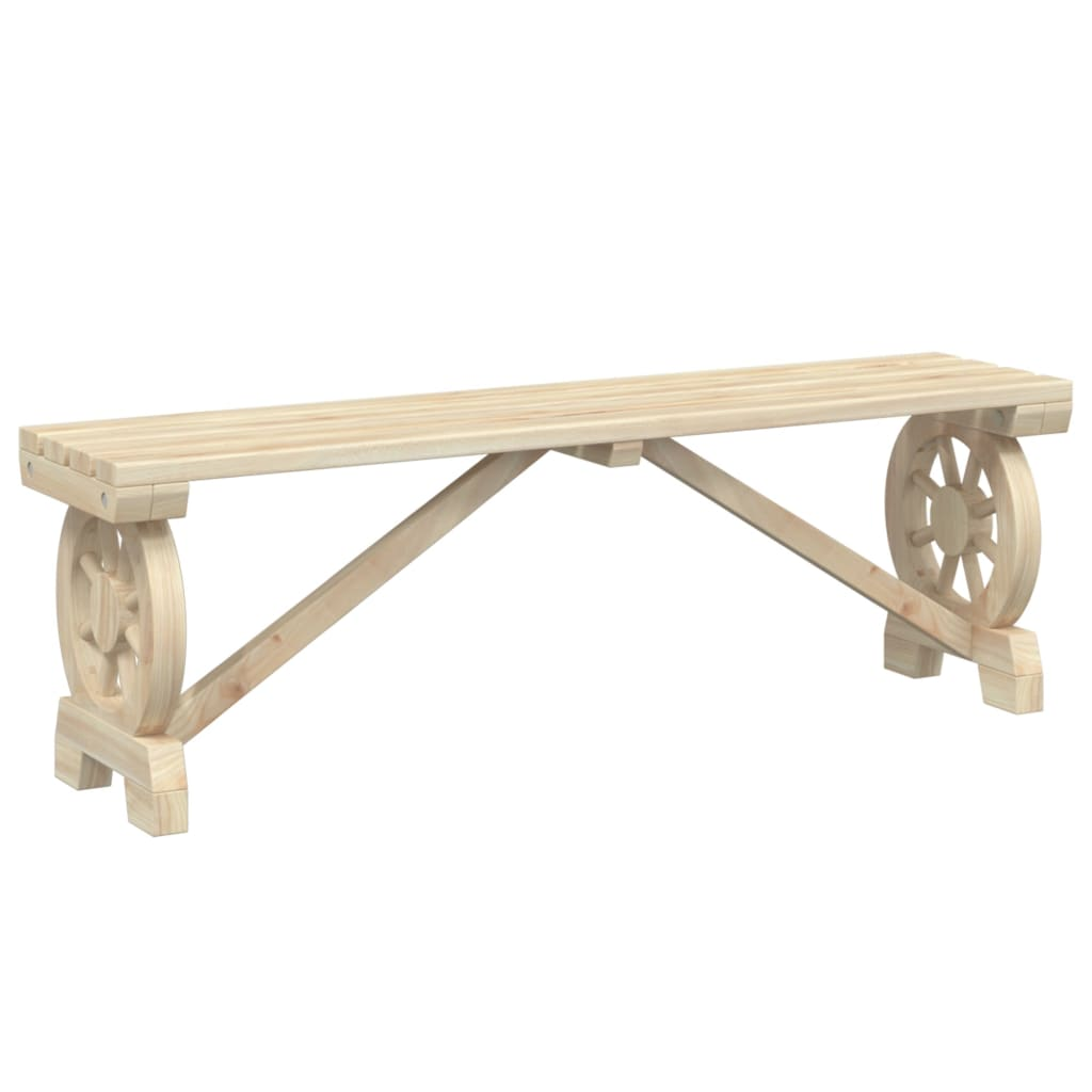 vidaXL Patio Benches 2 pcs Solid Wood Fir