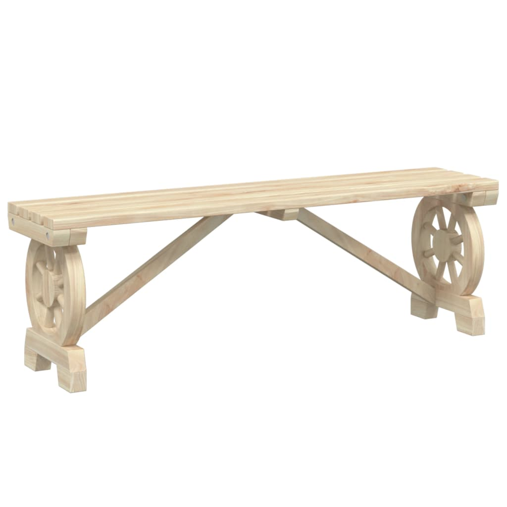 vidaXL Patio Benches 2 pcs Solid Wood Fir