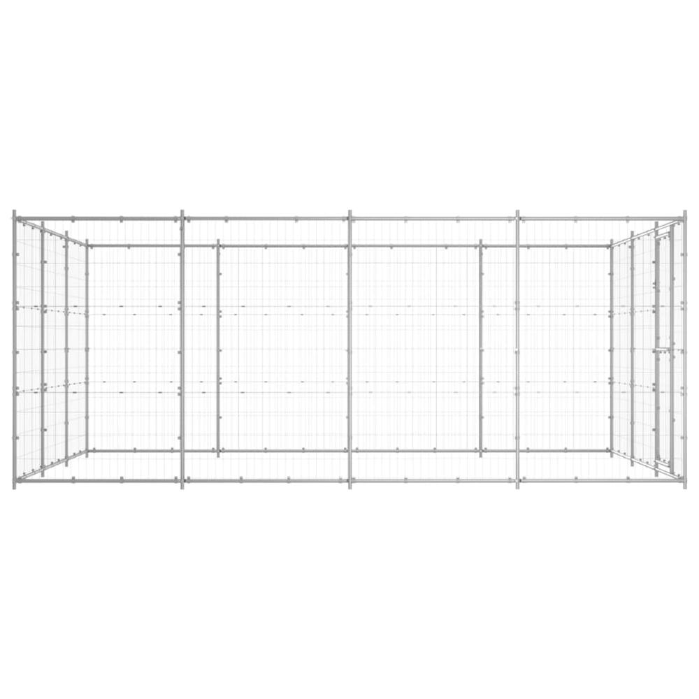 Outdoor Dog Kennel Galvanized Steel 156.3 ftÂ²