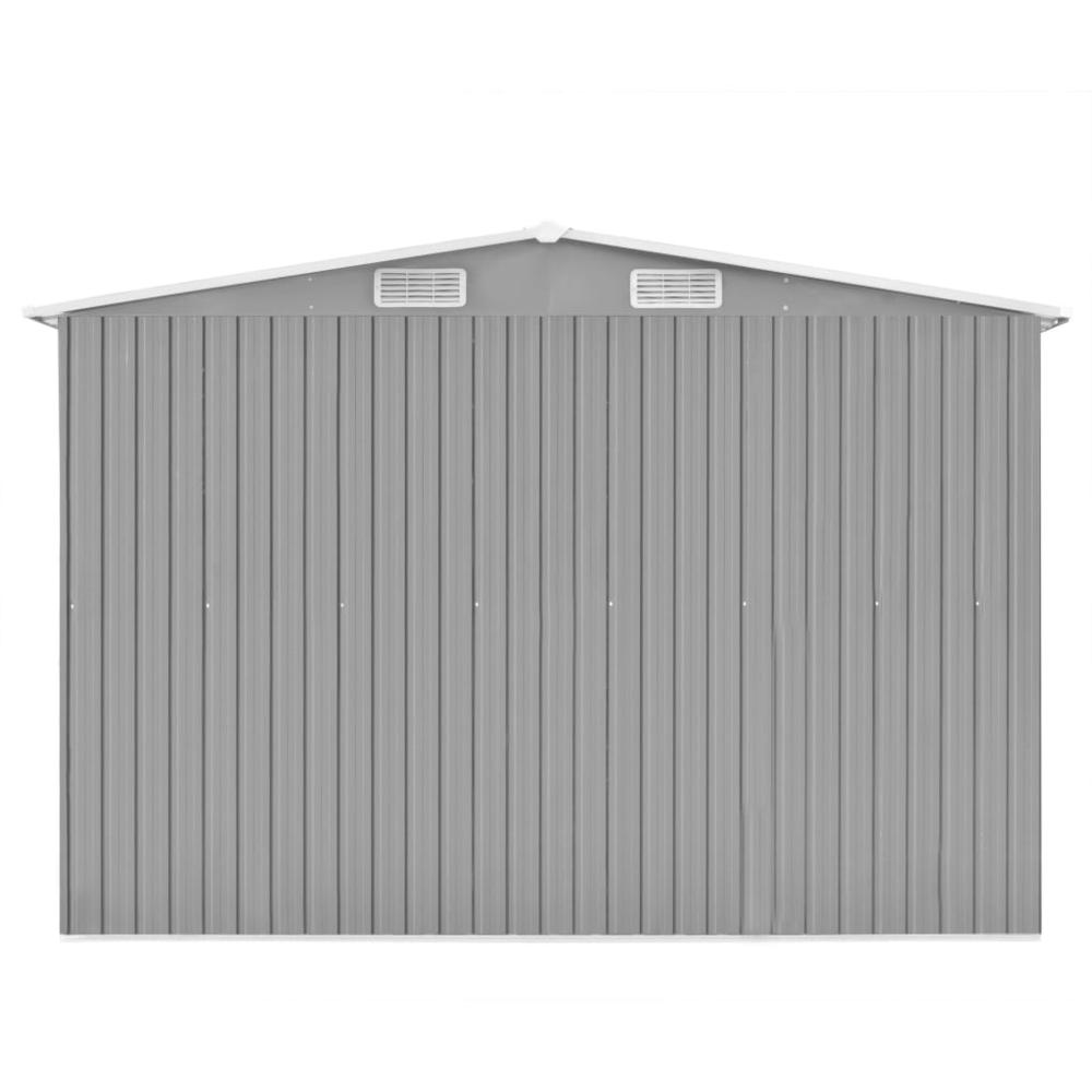 Garden Shed 101.2"x154.3"x71.3" Metal Gray