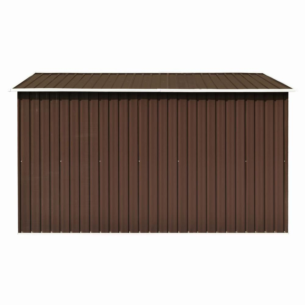 Garden Shed 101.2"x117.3"x70.1" Metal Brown