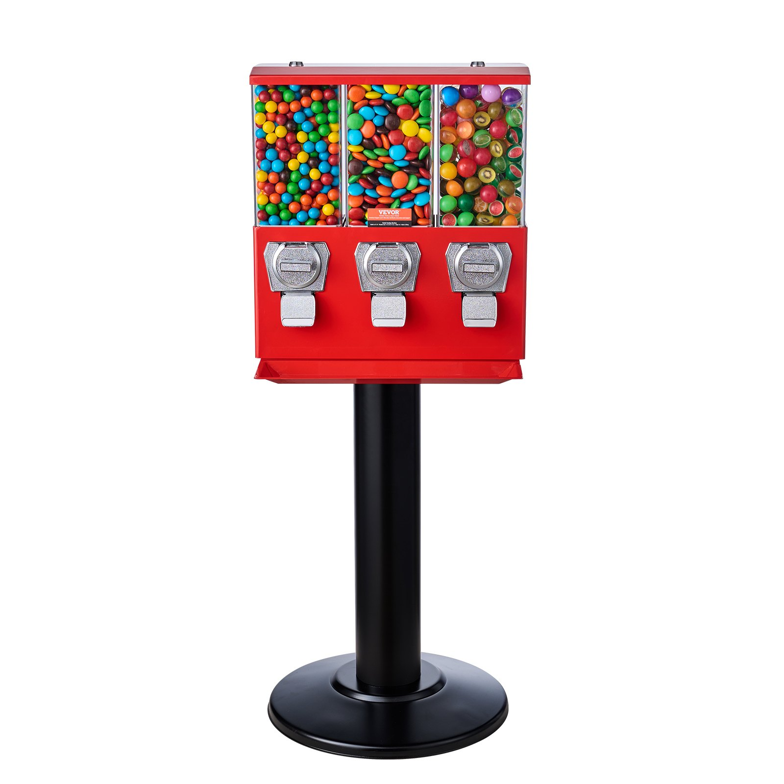 VEVOR Gumball Machine with Stand Vending Coin Bank Vintage Candy Dispenser Red