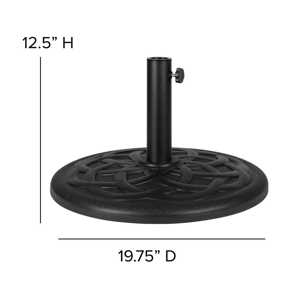 Outdoor Patio Dining Table with Umbrella Holder Hole