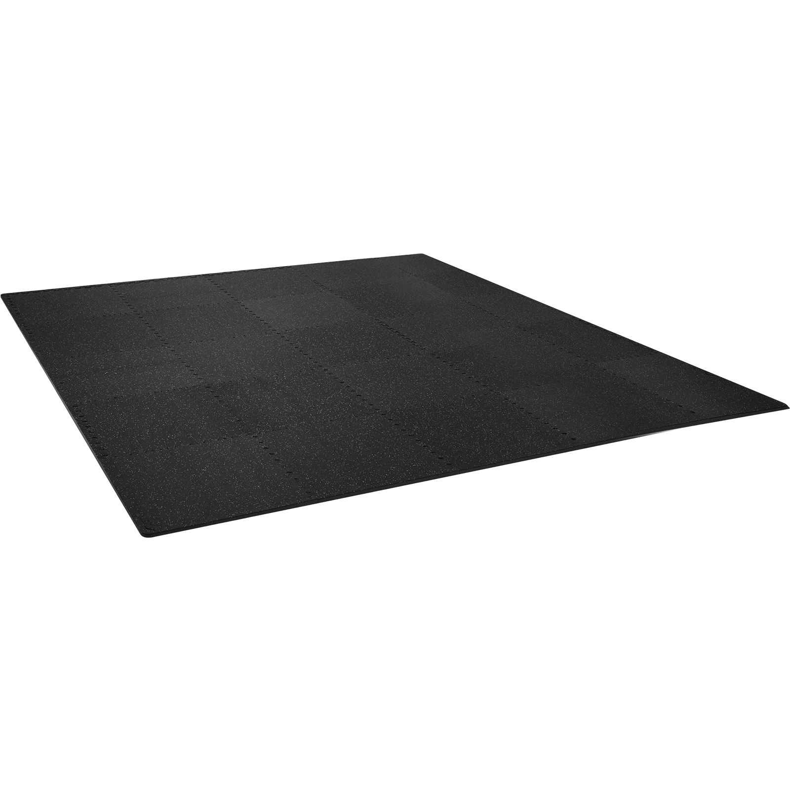 VEVOR 25 PCS 1/2 inch Thick Gym Floor Mats, 24" x 24" EVA Foam & Rubber Top Interlocking Workout Floor Mats with 100 sq.ft Coverage, Waterproof Exercise Puzzle Flooring for Gym, Home, Garage, Basement