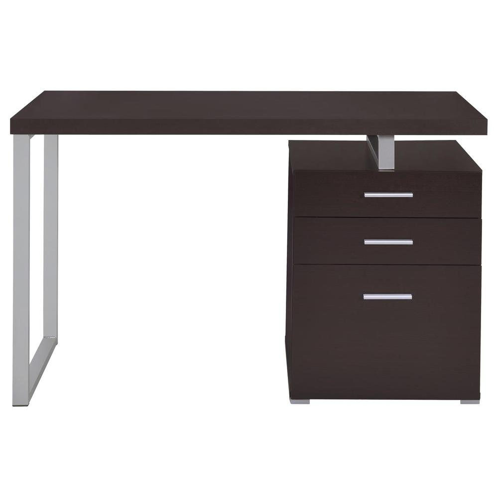 Brennan 3-drawer Office Desk Cappuccino