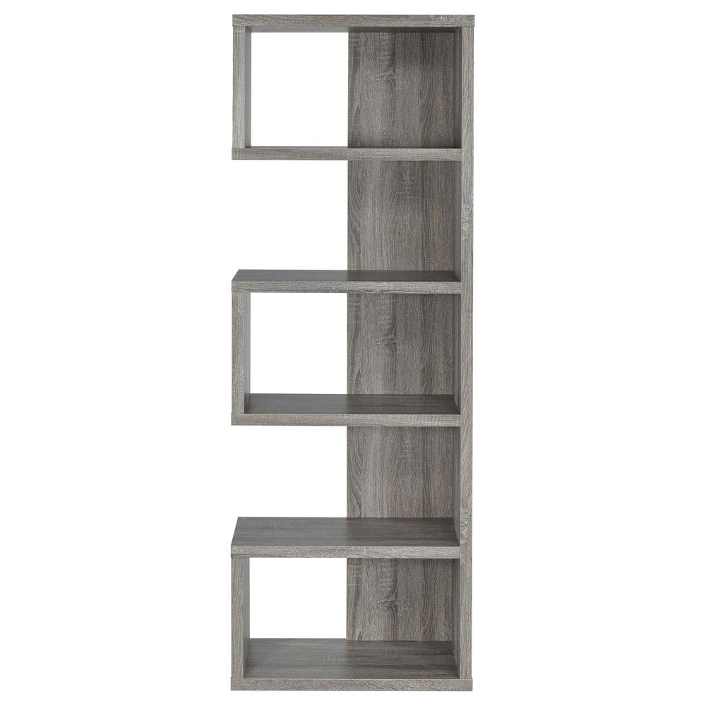 Joey 5-tier Bookcase Weathered Grey