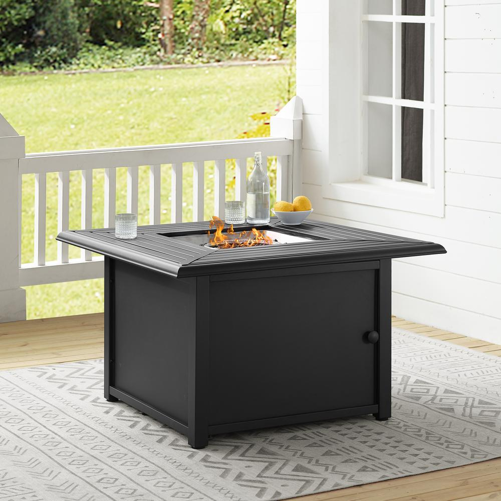 Dante Metal Fire Table Black