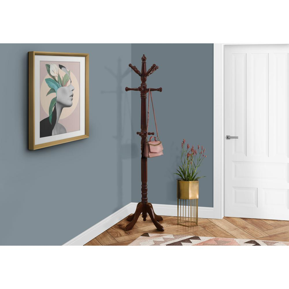 Coat Rack, Hall Tree, Free Standing, 11 Hooks, Entryway, 73H, Bedroom