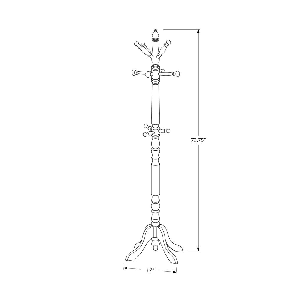 Coat Rack, Hall Tree, Free Standing, 11 Hooks, Entryway, 73H, Bedroom