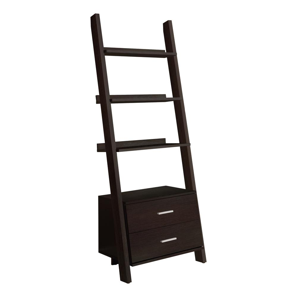 Bookshelf, Bookcase, Etagere, Ladder, 4 Tier, 69H, Office, Bedroom