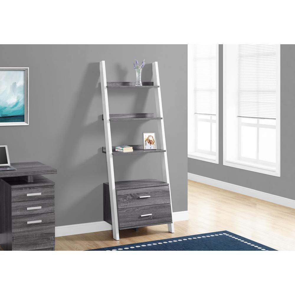 Bookshelf, Bookcase, Etagere, Ladder, 4 Tier, 69H, Office, Bedroom