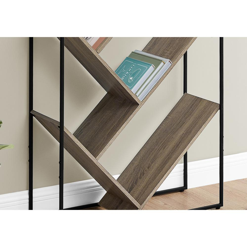 Bookshelf, Bookcase, Etagere, 3 Tier, 60H, Office, Bedroom, Brown Laminate