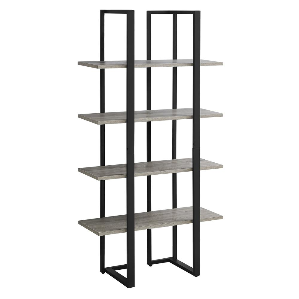 Bookshelf, Bookcase, Etagere, 4 Tier, 60H, Office, Bedroom, Brown Laminate