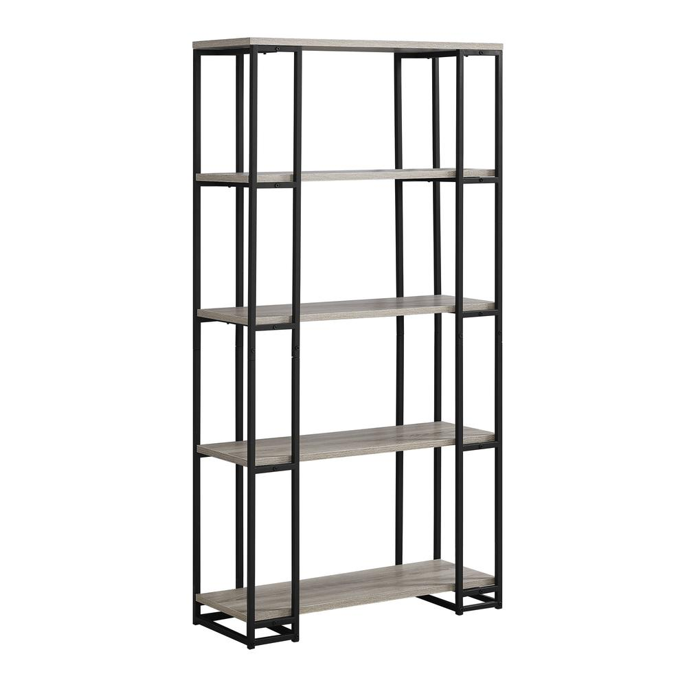 Bookshelf, Bookcase, Etagere, 5 Tier, 60H, Office, Bedroom, Brown Laminate