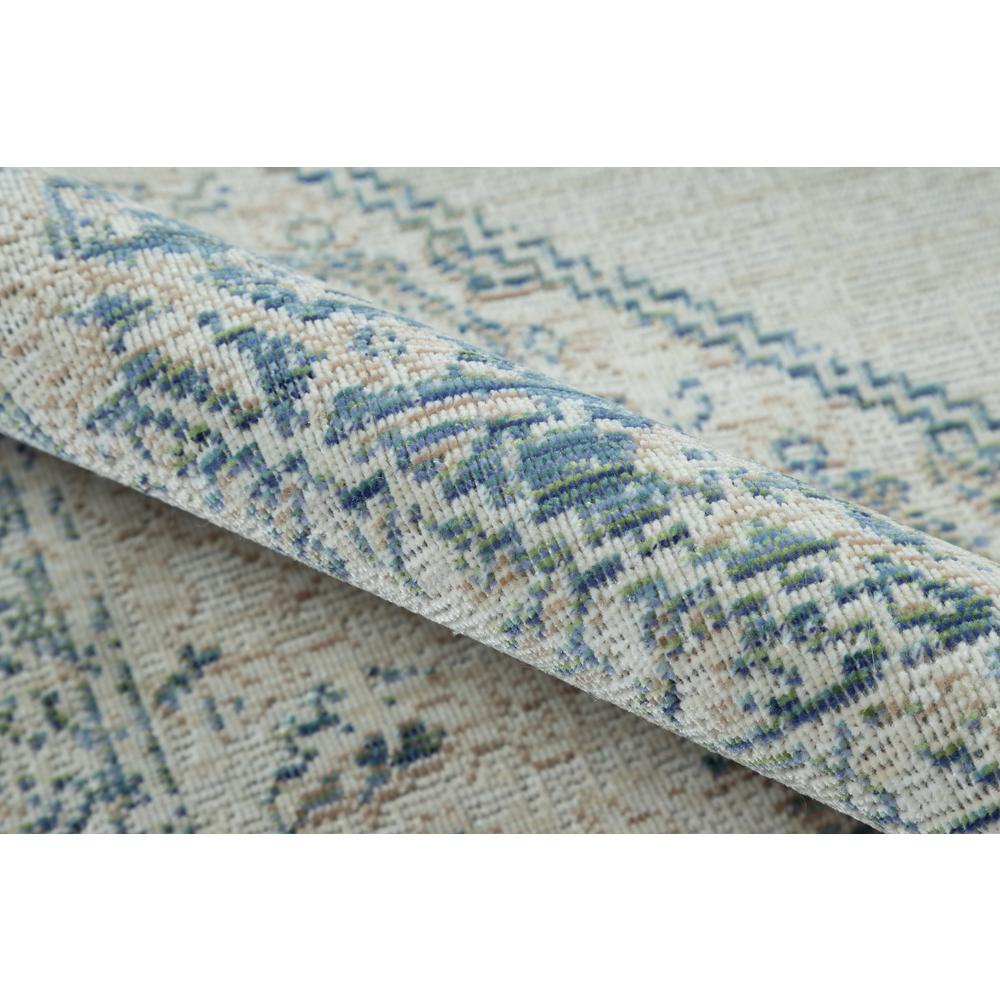 Traditional Rectangle Area Rug, Blue, 9'3" X 11'10"