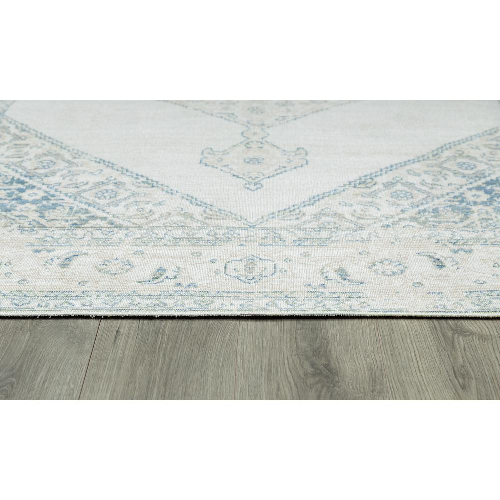 Traditional Rectangle Area Rug, Blue, 9'3" X 11'10"