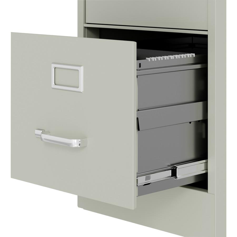 Lorell Fortress Series 22" Commercial-Grade Vertical File Cabinet - 15" x 22" x 40.2" - 3 x Drawer(s) for File - Letter - Vertical - Ball-bearing Suspension, Removable Lock, Pull Handle, Wire Manageme