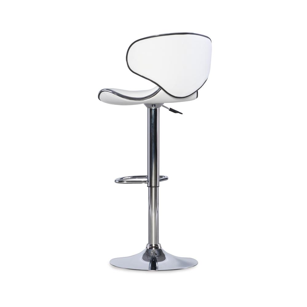 White Adjustable Barstool