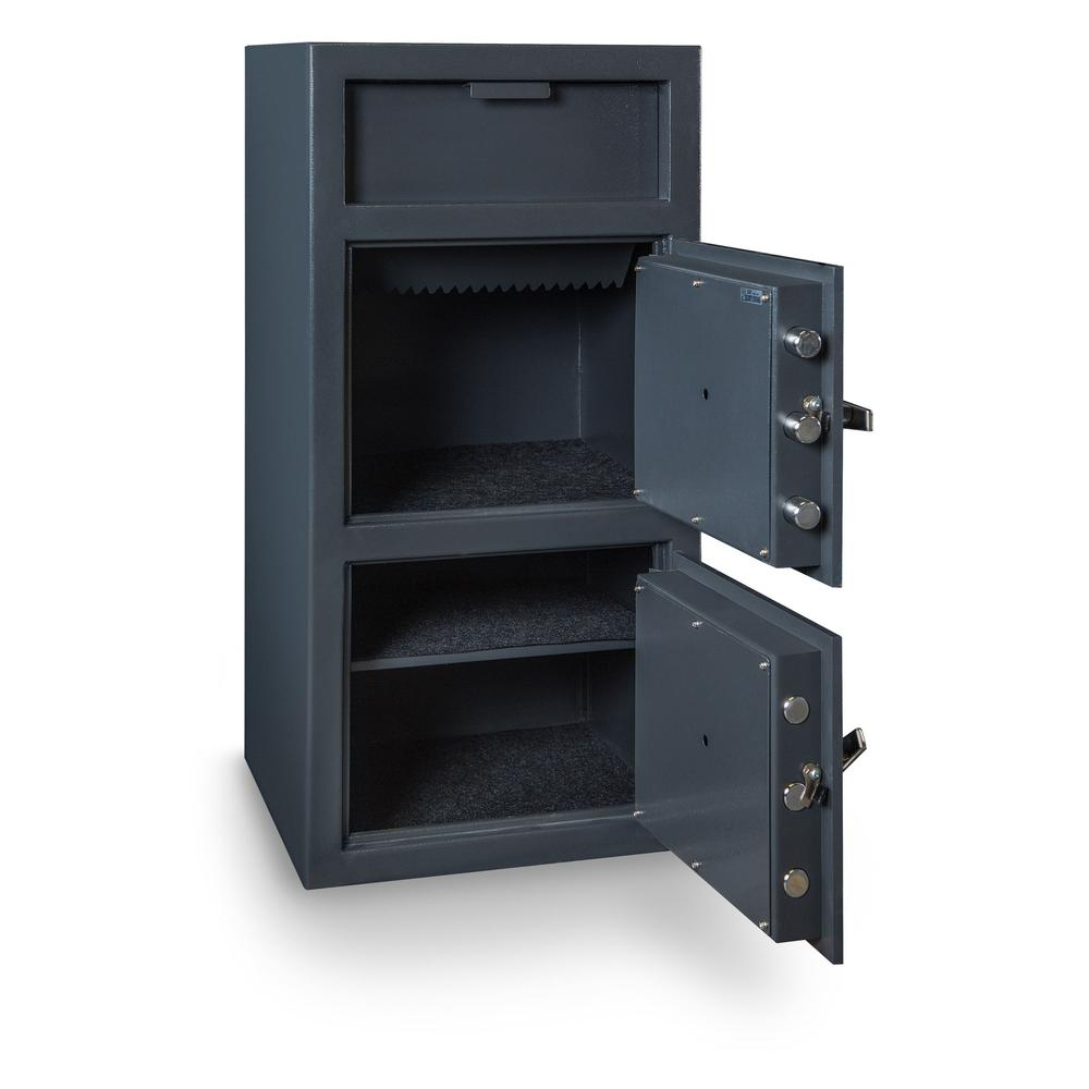 Double Door Depository Safe Gray