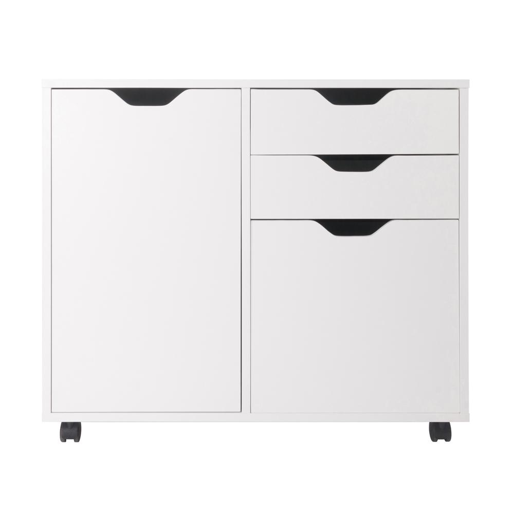 Halifax 2 Section Mobile Filing Cabinet, White