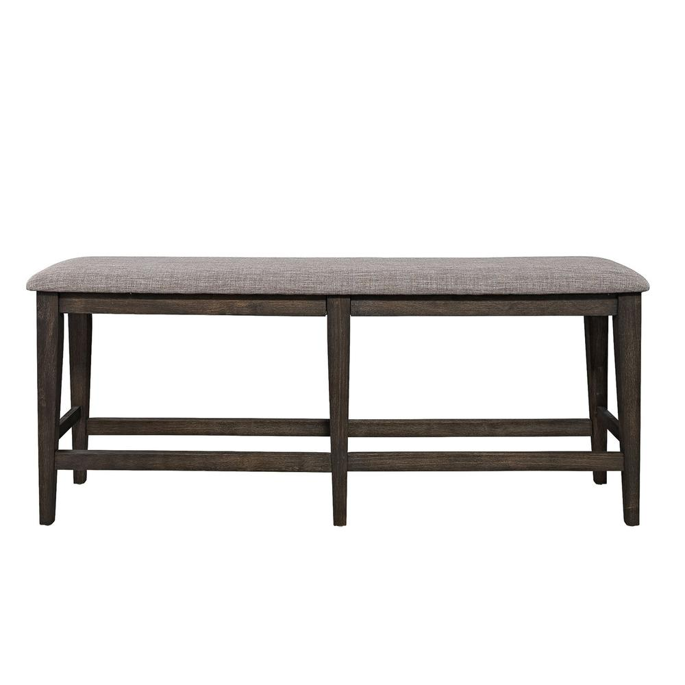 Double Bridge Counter Bench, W60 x D15 x H26, Dark Brown/Gray